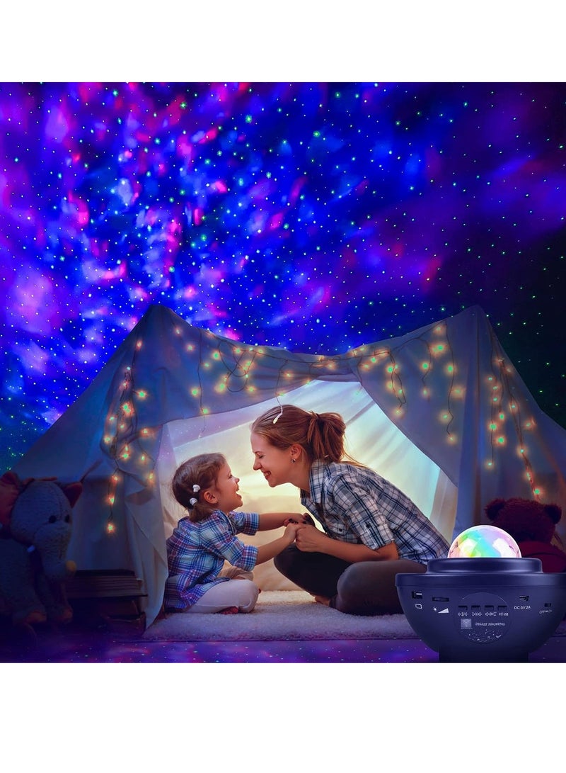 2-In-1 Star Light Projector Led Night Light with Remote Control - Image 2