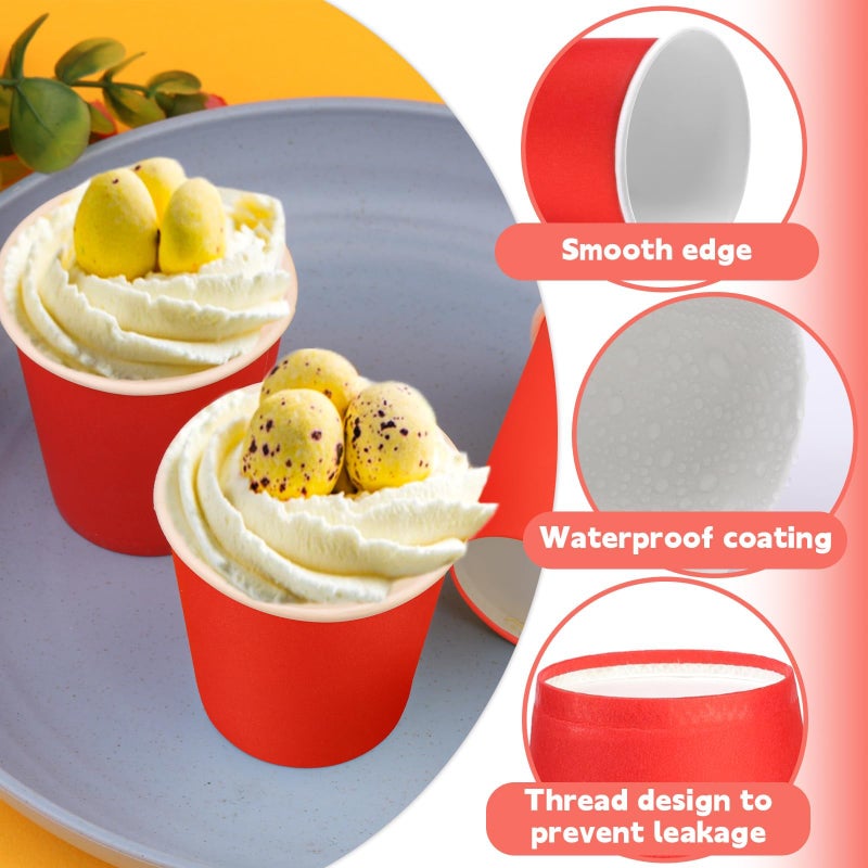 Huaiid 50 Count 3 oz Small Paper Cups  Disposable Mini Bathroom Cups  Disposable Mouthwash Cups  Small Disposable Paper Cups  Espresso Cups  Paper Cups for Party Travel Picnic BBQ - Image 2