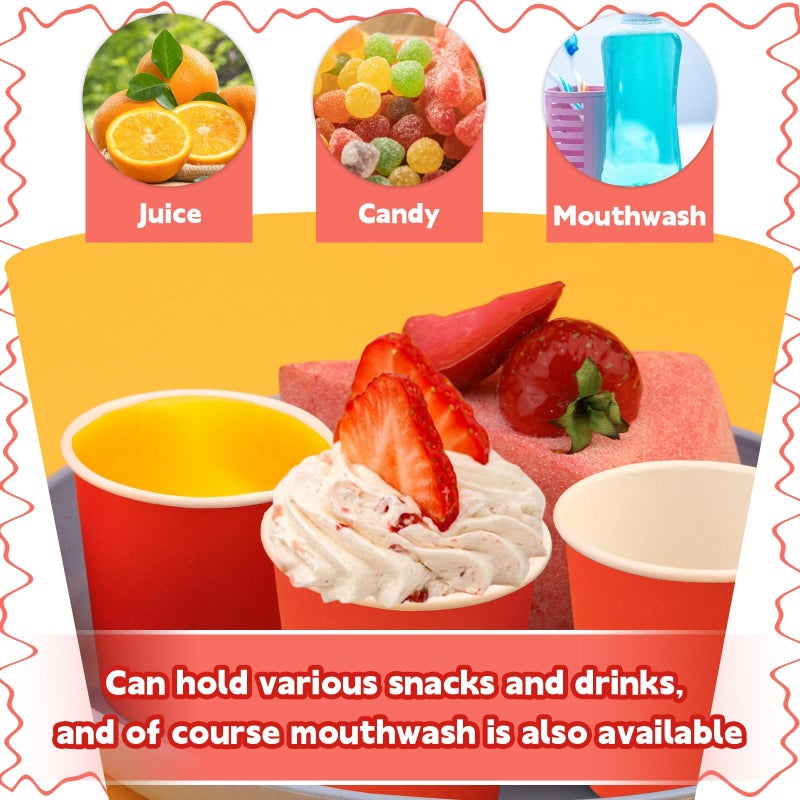 Huaiid 50 Count 3 oz Small Paper Cups  Disposable Mini Bathroom Cups  Disposable Mouthwash Cups  Small Disposable Paper Cups  Espresso Cups  Paper Cups for Party Travel Picnic BBQ - Image 3