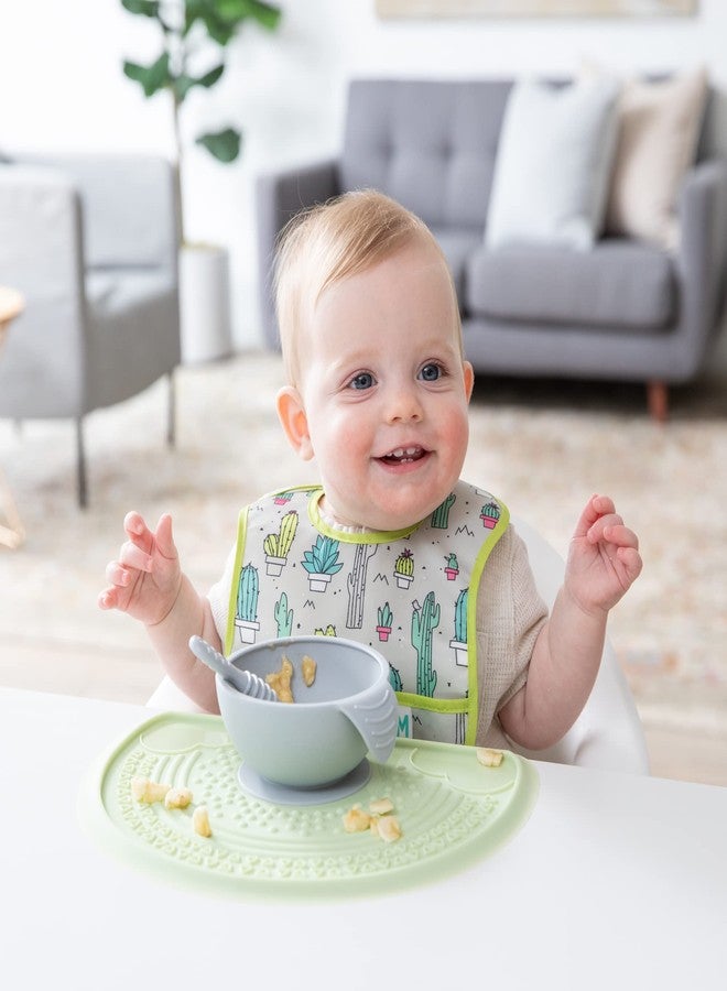 Bumkins Baby Silicone Sensory Placemat, for Babies and Toddlers, Suction Mat for Restaurants, Stick On High Chairs and Tables, Eating Finger Foods, Baby Led Weaning Essentials, Ages 6 Months Up, Sage - Image 2