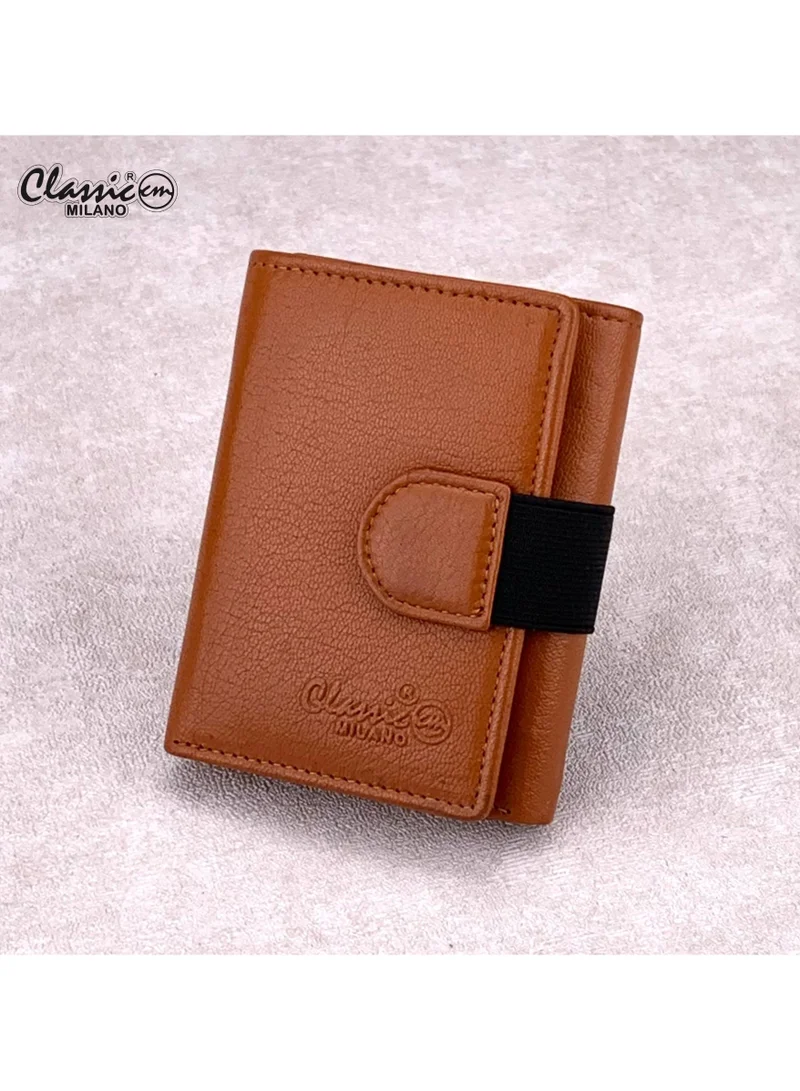 Classic Milano Classic Milano Men’s Wallet – Slim Bifold Leather Wallet for Men with RFID Blocking, Multiple Card Slots & Middle Zip – Stylish Mens Purse Wallets Gift for Husband, Father