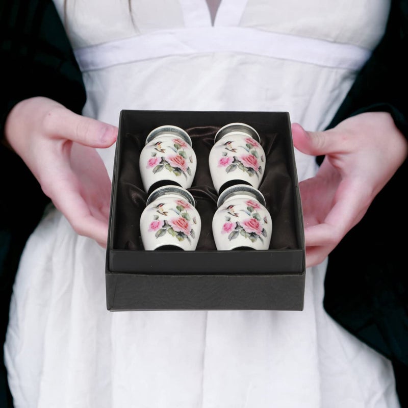 Bold & Divine Keepsake Cremation Urns For Human Ashes - Decorative Urns Urns For Human Ashes Female & Male Urns For Ashes Adult Female Funeral Urns | Mini Urns Set Of 4 Hummingbird - Image 2