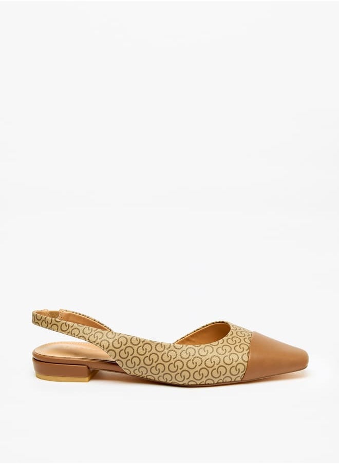 Celeste Women's Monogram Print Sling Back Sandals  - Image 3