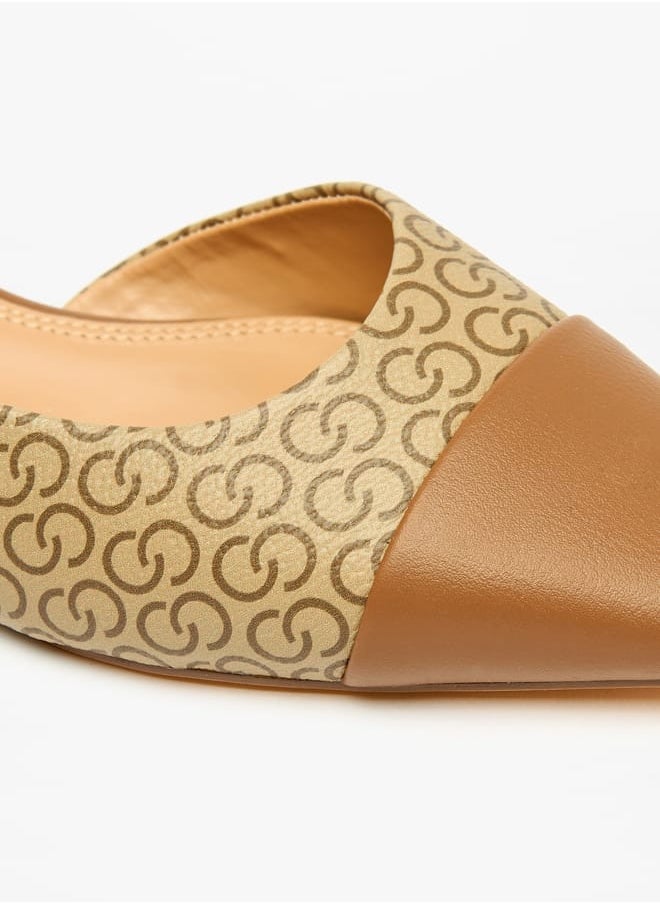 Celeste Women's Monogram Print Sling Back Sandals  - Image 5