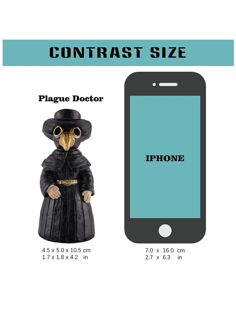 "Plague Doctor" Incense Burner, “Plague Doctor” Conical Burner, Ornaments Handmade Crafts Yoga Room, Home Decor Desktop Resin Ornaments, Effectively Relieve Stress and Anxiety. - Image 4