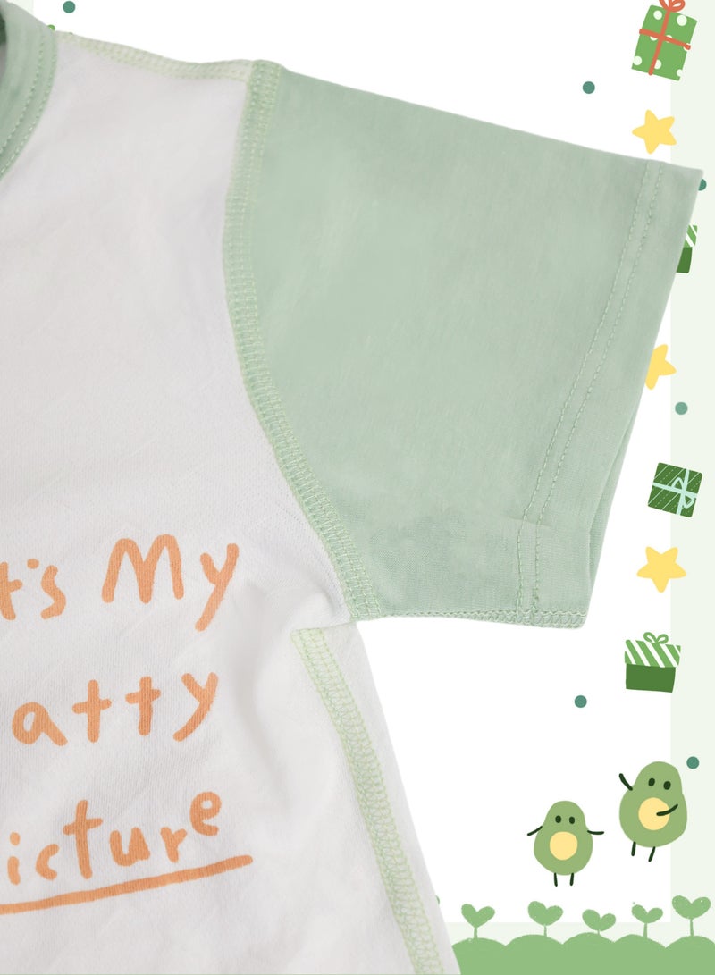 Baby Romper - Short Sleeve Cotton Bodysuit with 3D Puppy Ears, Front Snap Closure, Ultra-Light - For 6-24 Months  - Image 4