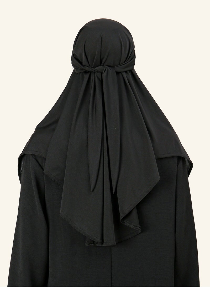 Women Hijab With Straps Pullover Extra Long Prayer Headscarf one Piece Chadors Arabia Body Cover Turban Islamic Middle East Full Cover Clothing - Image 4