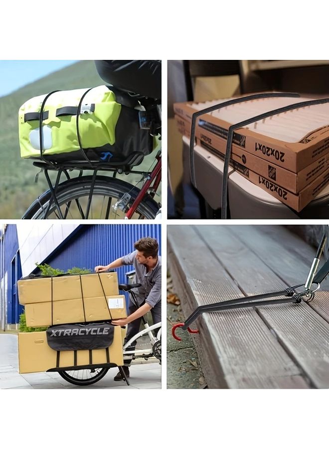 10 قطعة أحزمة أمتعة مرنة متعددة الأغراض مع خطاطيف، حبل مطاطي متين - Image 5