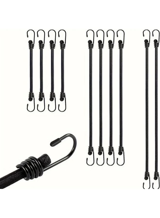 10 قطعة أحزمة أمتعة مرنة متعددة الأغراض مع خطاطيف، حبل مطاطي متين - Image 2