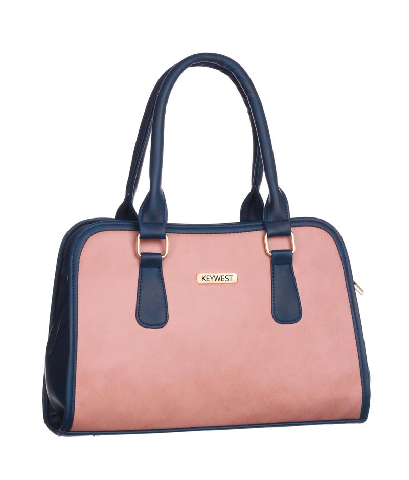 Keywest Women's Laurent Satchel Tote Handbag for Women | Ladies purse | Stylish Shoulder Bag | Gift For Woman | Pink || Blue - Image 1