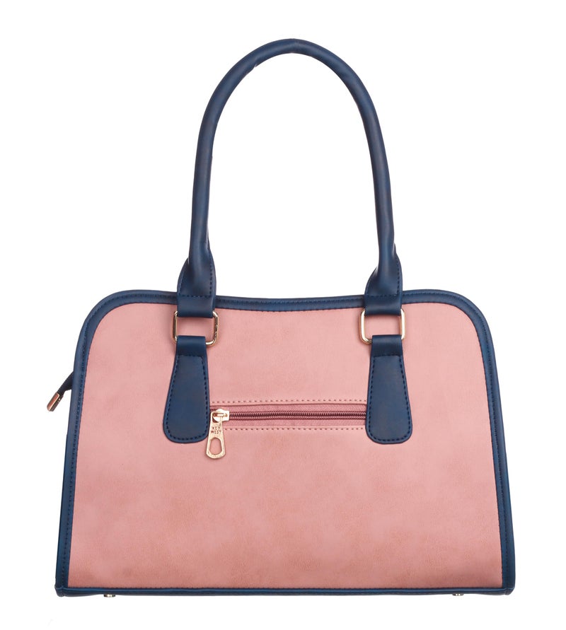 Keywest Women's Laurent Satchel Tote Handbag for Women | Ladies purse | Stylish Shoulder Bag | Gift For Woman | Pink || Blue - Image 4