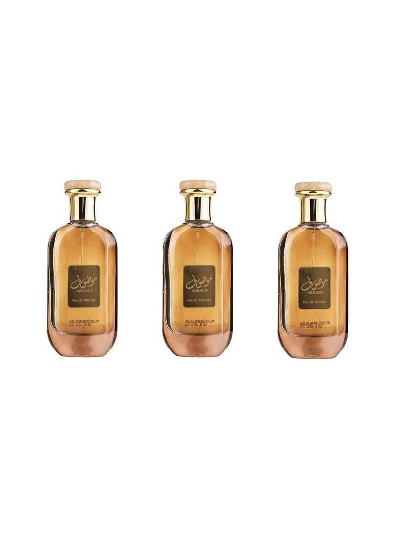 Ard Al Zaafaran Perfumes Pack of 3 Mousuf Eau De Parfum 100ml - Timeless Unisex Fragrance for All Occasions  - Image 2