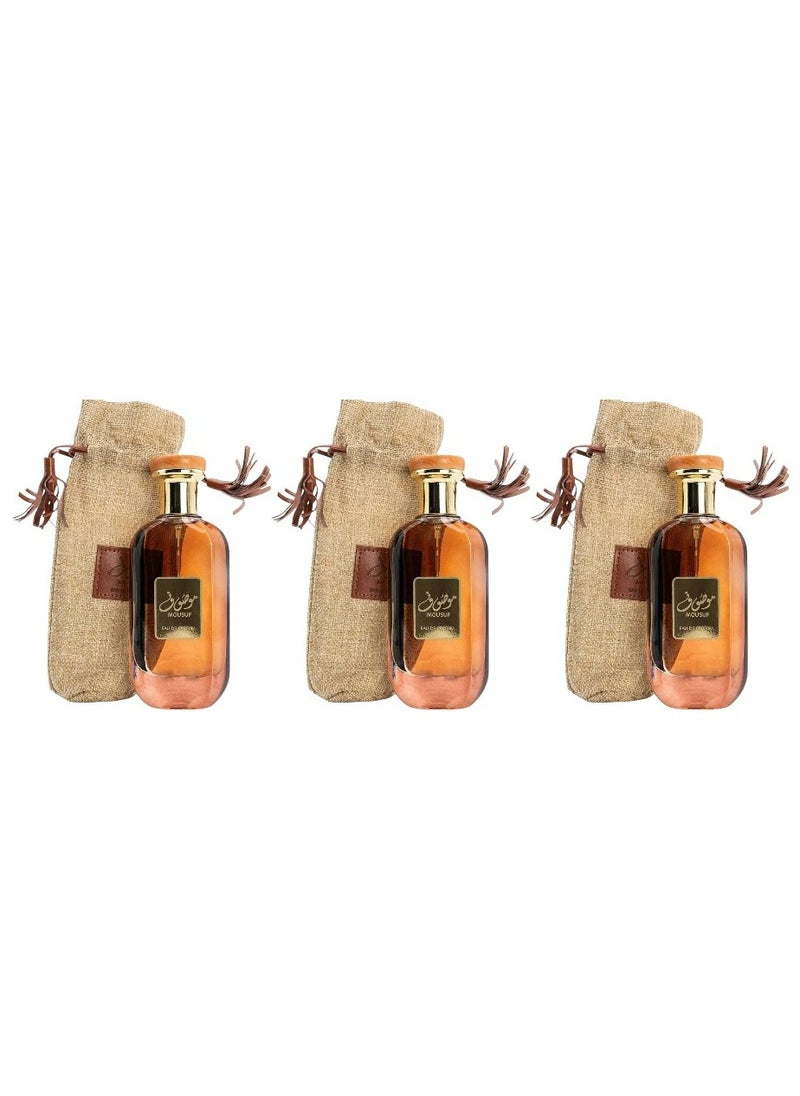 Ard Al Zaafaran Perfumes Pack of 3 Mousuf Eau De Parfum 100ml - Timeless Unisex Fragrance for All Occasions  - Image 1