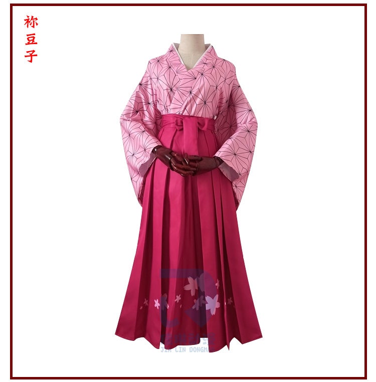 Ghost Extinguishing Tough Kimono Cos Kitchen Gate Charcoal Zhilang You Douzi Ganlu Temple Honey Glass Kimono Cosplay Animation - Image 1