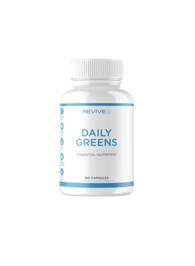 revive MD | Daily Greens | Provides Beneficial Nutrients from Fruits, Vegetables and Greens | Phytonutrients | Boosts Energy Levels in Men and Women |180 Capsules - Image 1
