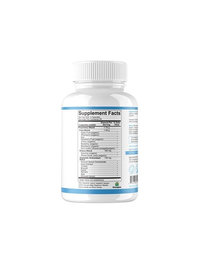 revive MD | Daily Greens | Provides Beneficial Nutrients from Fruits, Vegetables and Greens | Phytonutrients | Boosts Energy Levels in Men and Women |180 Capsules - Image 2