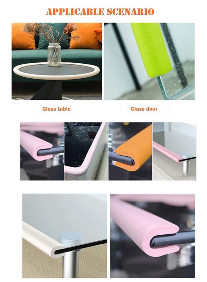 M2cbridge U Shape Extra Thick Furniture Table Edge Protectors Foam Baby Safety Bumper Guard 6.5 Ft (Black with 4 Corners) - Image 5