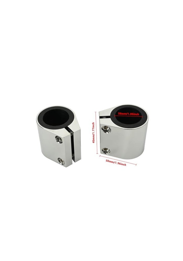 Canitu 2Pcs 1 Exhaust Clamp Aluminum Butt Joint Band Sleeve Coupler High Temp Narrow Band Muffler Seal for Ends and Exhaust System Connection Yamaha Banshee 19872006 Silver - Image 3