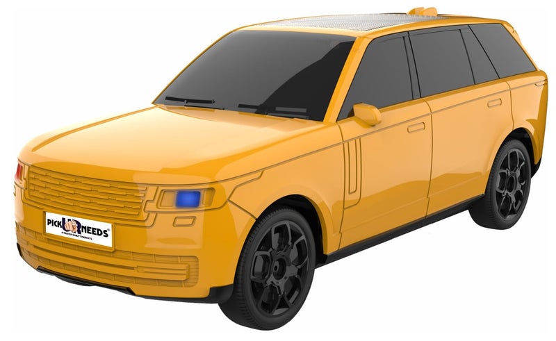 Pick Ur Needs Car Design Wireless Speaker USB/TF Card/FM Support RGB Light 1200mAh Battery 10 W Car Toy Design Bluetooth Speaker (Yellow) - Image 1