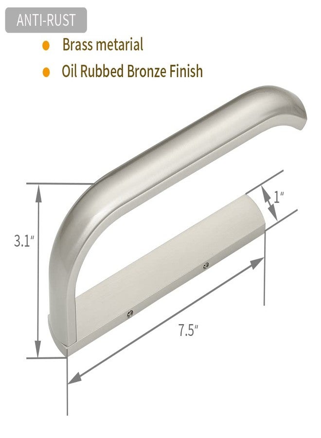 BESy Brass Toilet Tissue Paper Holder Brushed Nickel Bathroom Accessories Wall Mounted, Rust Protection - Image 3