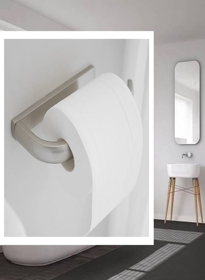BESy Brass Toilet Tissue Paper Holder Brushed Nickel Bathroom Accessories Wall Mounted, Rust Protection - Image 2