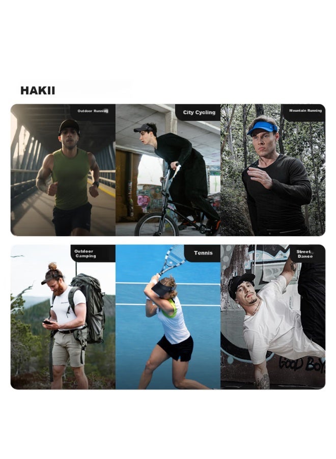 Hakiimix V Wireless Sports Bluetooth Headphones, True Wireless Non-In Air Conduction, Running Fitness Long Battery Life, Sun Protection Visor Sun Hat - Image 3