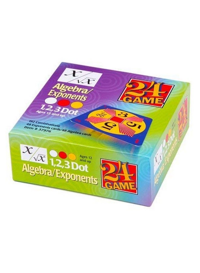 24 Game 96-Card Deck: Algebra/Exponents Math Card Game  - Image 1