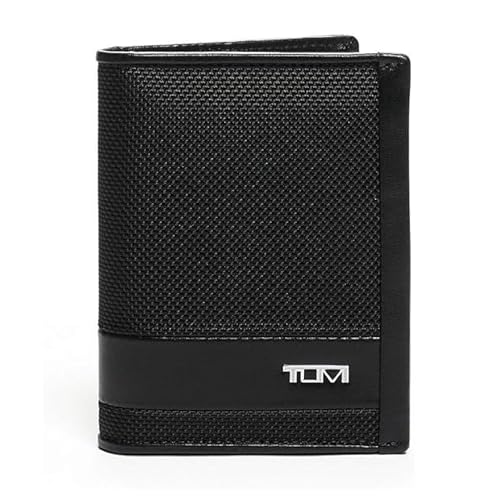 TUMI - Alpha L-Fold Wallet - Slim Bifold Wallet - Durable Ballistic Nylon Wallet - With Premium Gift Box - 4.4" X 3.4" X 0.7" - Black - Image 1