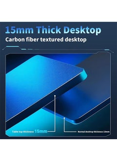 Favarey Gaming Desktop Computer Desk,Home Office Desk,Versatile Gaming and Study Solution for Modern Homes,Ideal for Students and Gamers, Spacious and Functional Black carbon fiber 120CM  - Image 4