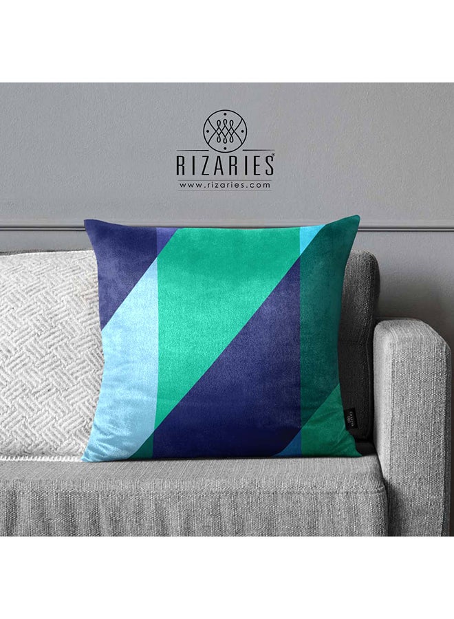RIZARIES Super Soft Teal Mist Geo Throw Cushion - Image 2