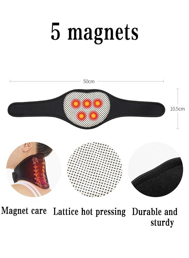 Loquat 3Pcs Self Heating Neck Brace Magnetic Thermal Neck Wrap for Arthritis Migraine Headaches Shoulders Back Spinal Pain Relief Therapy Adjustable - Image 2