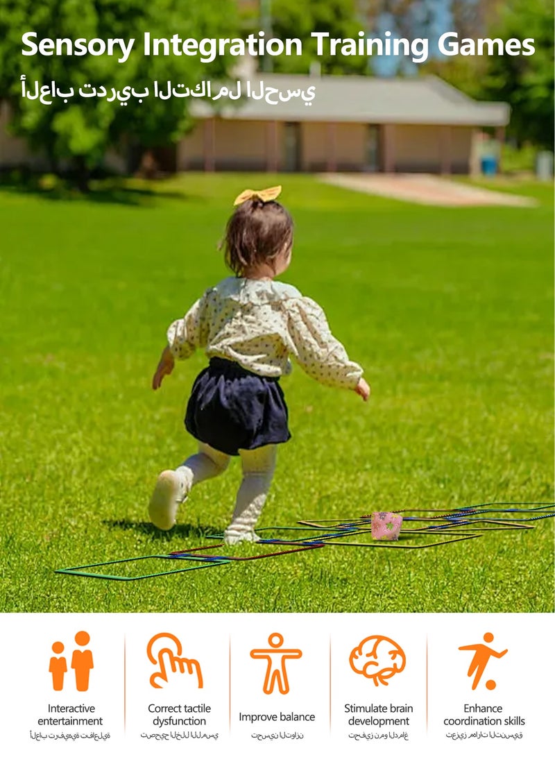 Sunnaltree Hopscotch Ring Game 27PCS Kids Educational Outdoor Indoor Play for Hand Eye Coordination Family Party Group School Yard Games - Image 5