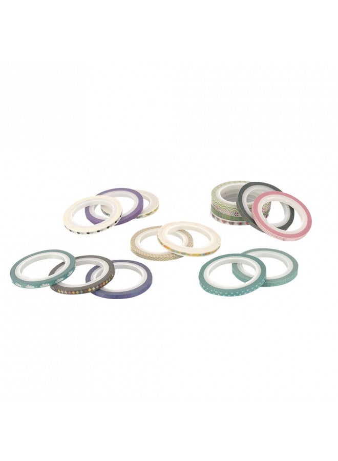 Agutape 48 Rolls Washi Tape Set,Foil Gold Skinny Decorative Masking Washi Tape,3MM Wide DIY Masking Tape - Image 2