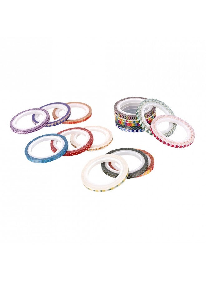 Agutape 48 Rolls Washi Tape Set,Foil Gold Skinny Decorative Masking Washi Tape,3MM Wide DIY Masking Tape - Image 3