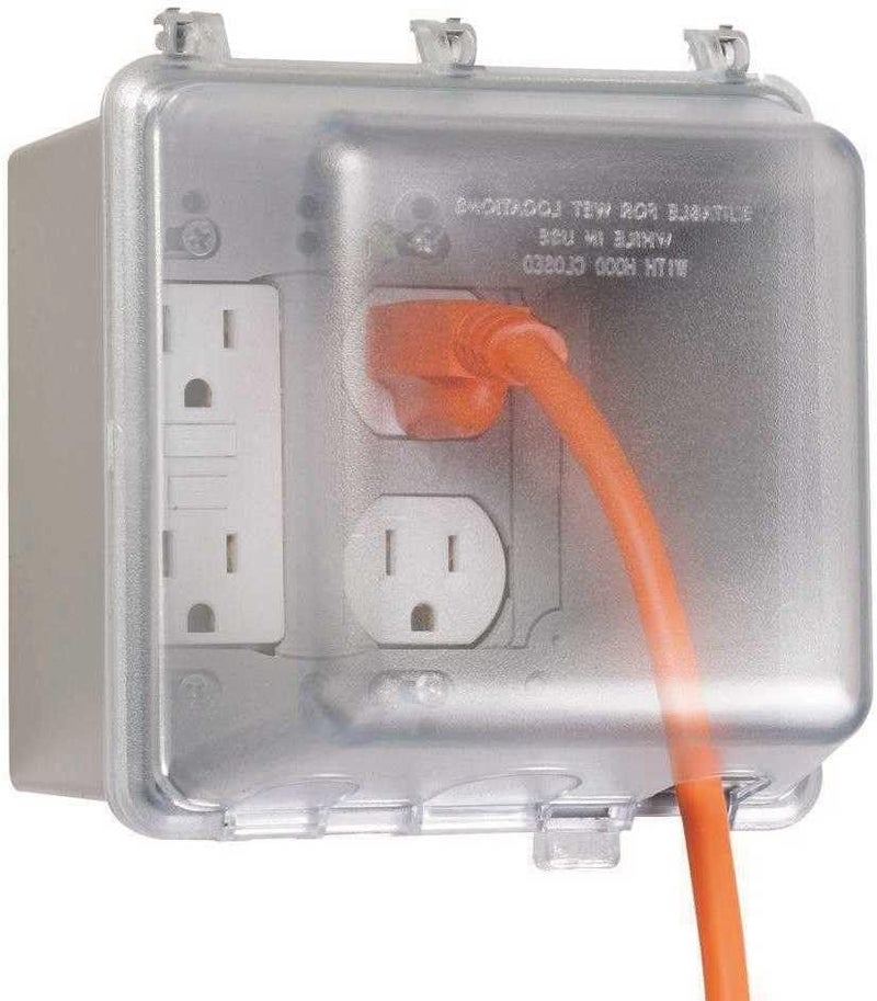 TayMac MM7440C Two-Gang Weatherproof In-Use Cover with Universal Fit Adapter System, Clear Finish - Image 4