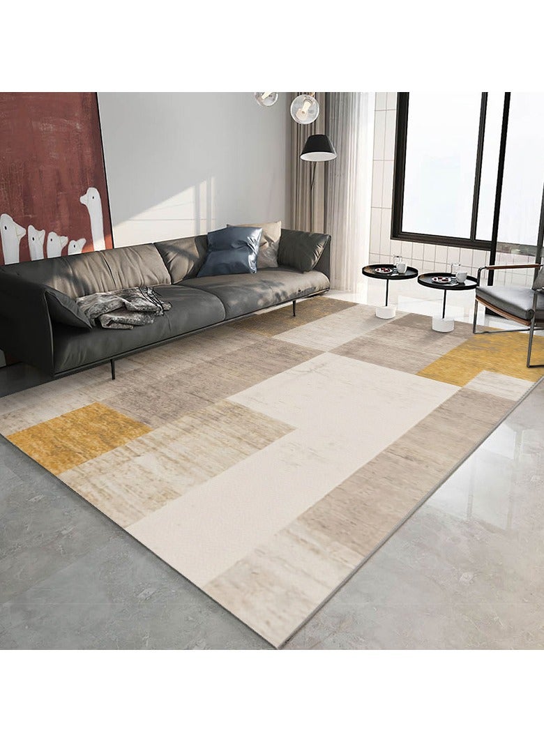 Loquat Squality Polyester Fiber Minimalist Geometric Printed Carpet - Image 1