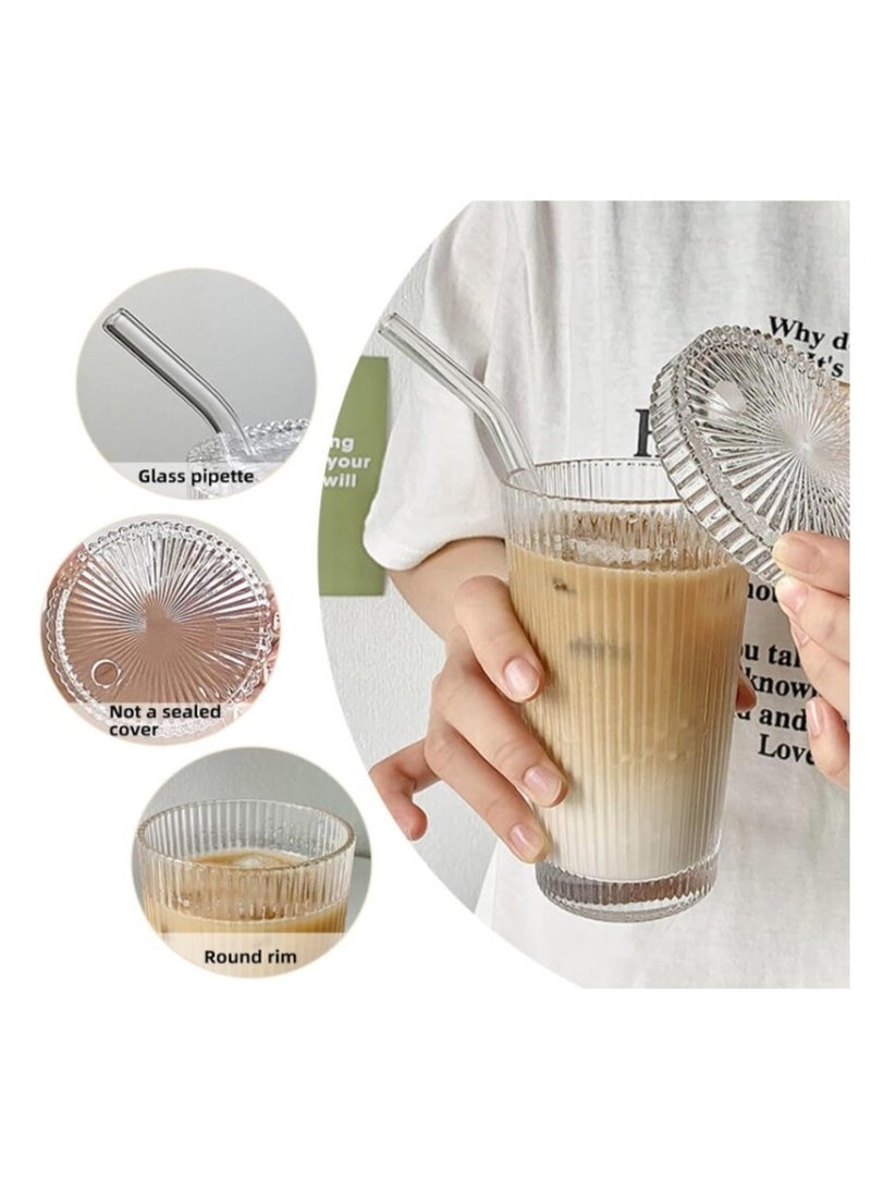 Crystal iced coffee cup with lid and coaster - Image 2