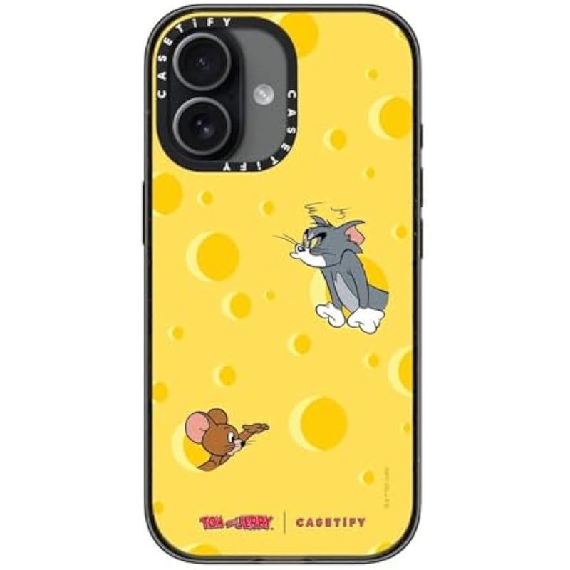 Casetify Impact iPhone 17 Case 【Tom and Jerry Colab/Slim/Compatible with Magsafe / 8.2 ft. 4X Military Grade Drop Protection】 - Cheese - Clear Black - Image 5
