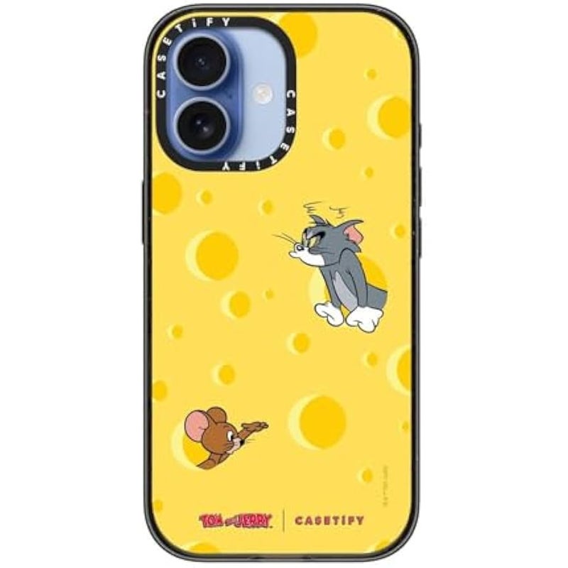 Casetify Impact iPhone 17 Case 【Tom and Jerry Colab/Slim/Compatible with Magsafe / 8.2 ft. 4X Military Grade Drop Protection】 - Cheese - Clear Black - Image 4