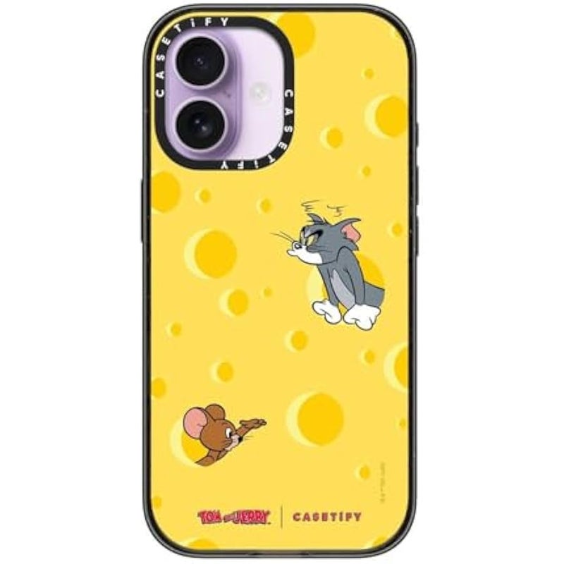 Casetify Impact iPhone 17 Case 【Tom and Jerry Colab/Slim/Compatible with Magsafe / 8.2 ft. 4X Military Grade Drop Protection】 - Cheese - Clear Black - Image 2