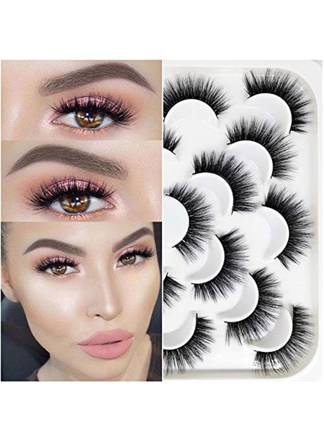 3D False Eyelashes Full Strips 16mm Natural Long Faux Mink Lashes| Reusable Eyelash Extension| 100% Handmade & Cruelty-Free| 10 Pairs Lashes Pack