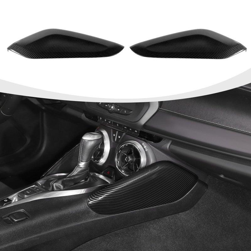 RAZPOY Gear Shift Side Panel Cover Trim Compatible with 20162023 Chevrolet Chevy Camaro Carbon Fiber Interior Accessories - Image 2