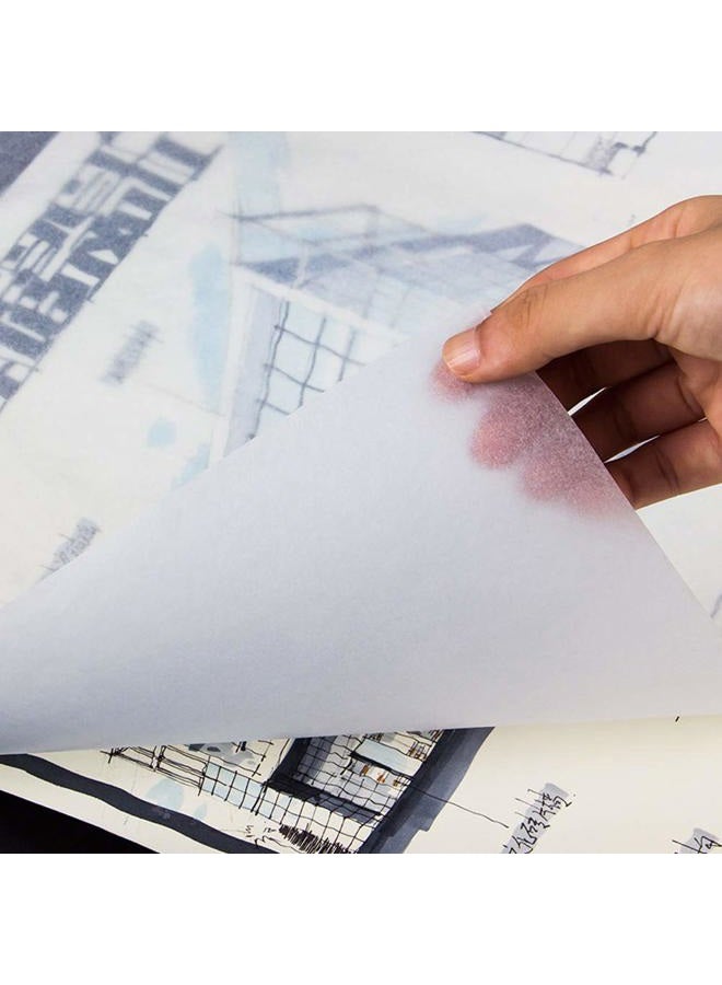 Waybas 300 PCS Tracing Paper, A4 Size Artists Tracing Paper Trace Paper White Translucent Sketching Tracing Paper Calligraphy Architecture Transfer Paper for Pencil Ink Markers (8.5 X 11.5 Inch) - Image 5