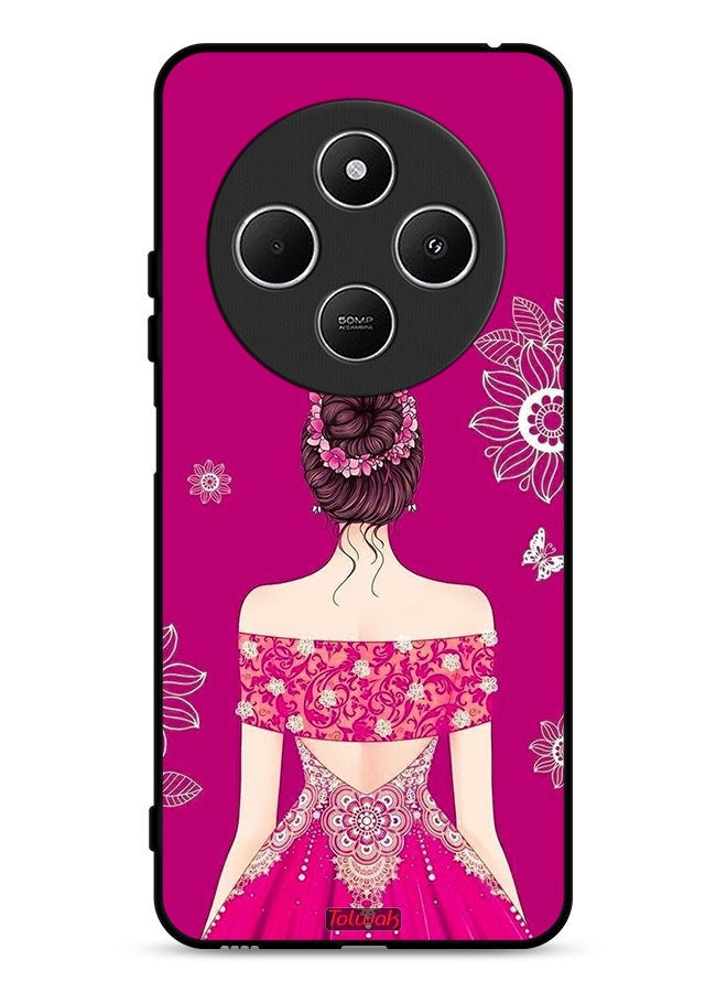 Tolwak Xiaomi Redmi 14R 5G Protective Case Cover Girl And Flowers Art - Image 1