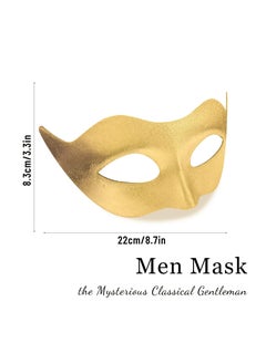 SYOSI Masquerade Mask for Men Classic Vintage Venetian Mens Mask Lightweight Gentle, Specially for Costume, Theme Parties, Cosplay Mardi Gras, Super Hero Mask Accessory  - Image 3