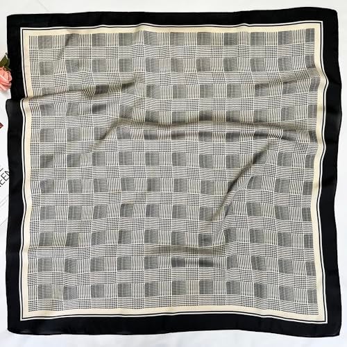 FONYVE Silk Scarfs for Women Lightweight, Fashion Head Scarf, Satin Hair Wrap for Sleeping 27.5 × 27.5 inches - Image 2