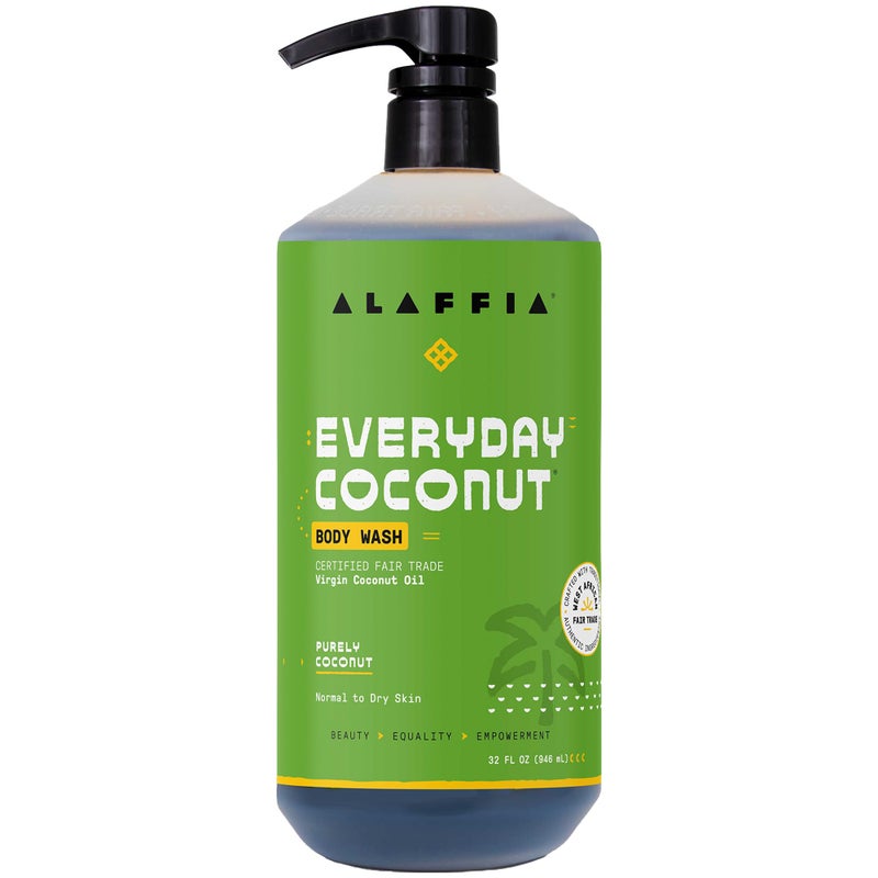 Alaffia Body Wash, EveryDay Coconut â€“ Purely Coconut Gentle Skin Cleanser for Normal to Dry Skin, 32 Oz - Image 3