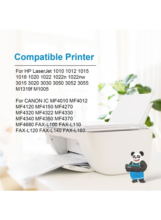 ASTA 2PCS Q2612A 12A Toner Cartridge FX-10 Universal Compatible For HP Canon LaserJet 1010 1012 1015 1018 1020 1022 3015 3020 3030 3050 3052 3055 M1319f M1005 4010 4012 4120 4150 4270 4320 4322 4330 4340 4350 FAX-L100 110 120 140 160 Printer Replacement Office Consumable - Image 2