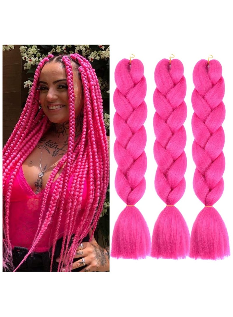 إستيل وصلات شعر أفريقية، وصلات شعر كروشيه تجديل شعر صناعي بدرجة حرارة عالية، شعر ياكي جامبو مضفر (color01855، 3 قطع) - Image 1