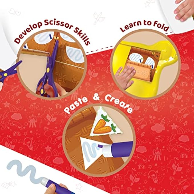 IMAGIMAKE MY FIRST CRAFT KIT WITH ACTIVITY BOOK | 25 DIY ART & CRAFT ACTIVITIES | 1 CHILD-SAFE SCISSOR | 4 TUBS OF REUSEABLE DOUGH | GIFTS FOR GIRLS & BOYS AGES 3, 4, 5, 6, 7 - Image 3